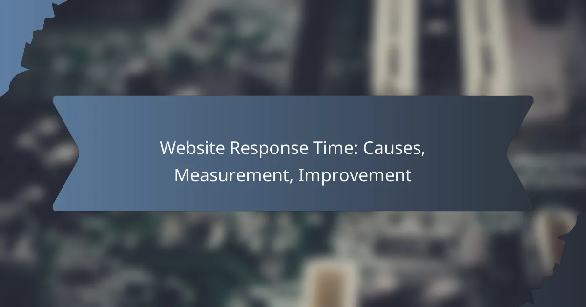 Website Response Time: Causes, Measurement, Improvement
